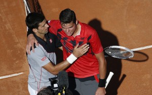 Novak Djokovic e Milos Raonic (Foto A. Costantini